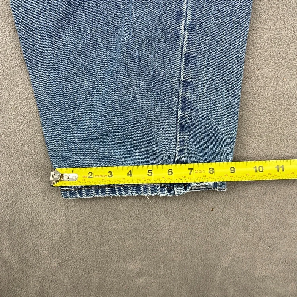 Levi's 505 Jeans Mens 38 Blue Denim Cotton Medium Wash High Rise Whiskers Detail